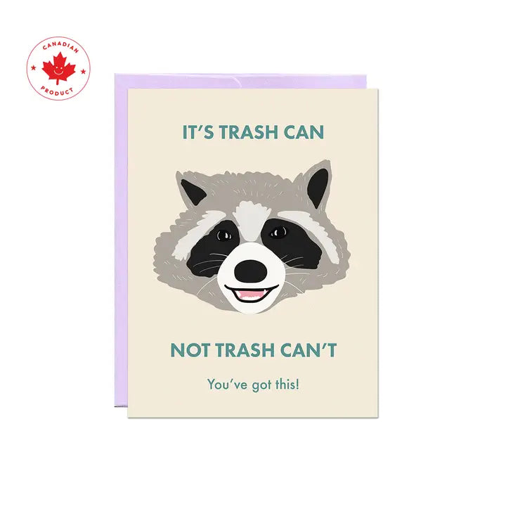 Poubelle De Raton Laveur | Carte D'encouragement