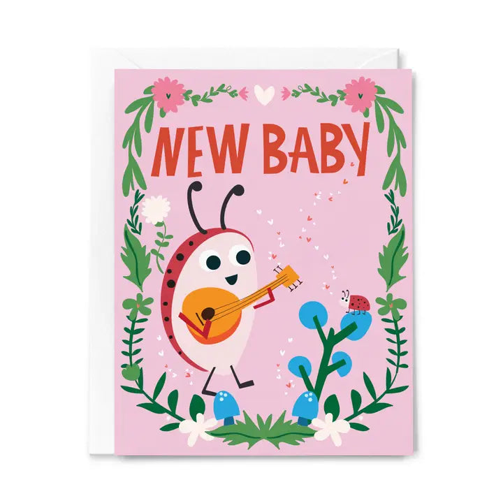 Carte de vœux New Baby Ladybug Félicitations Ladybug