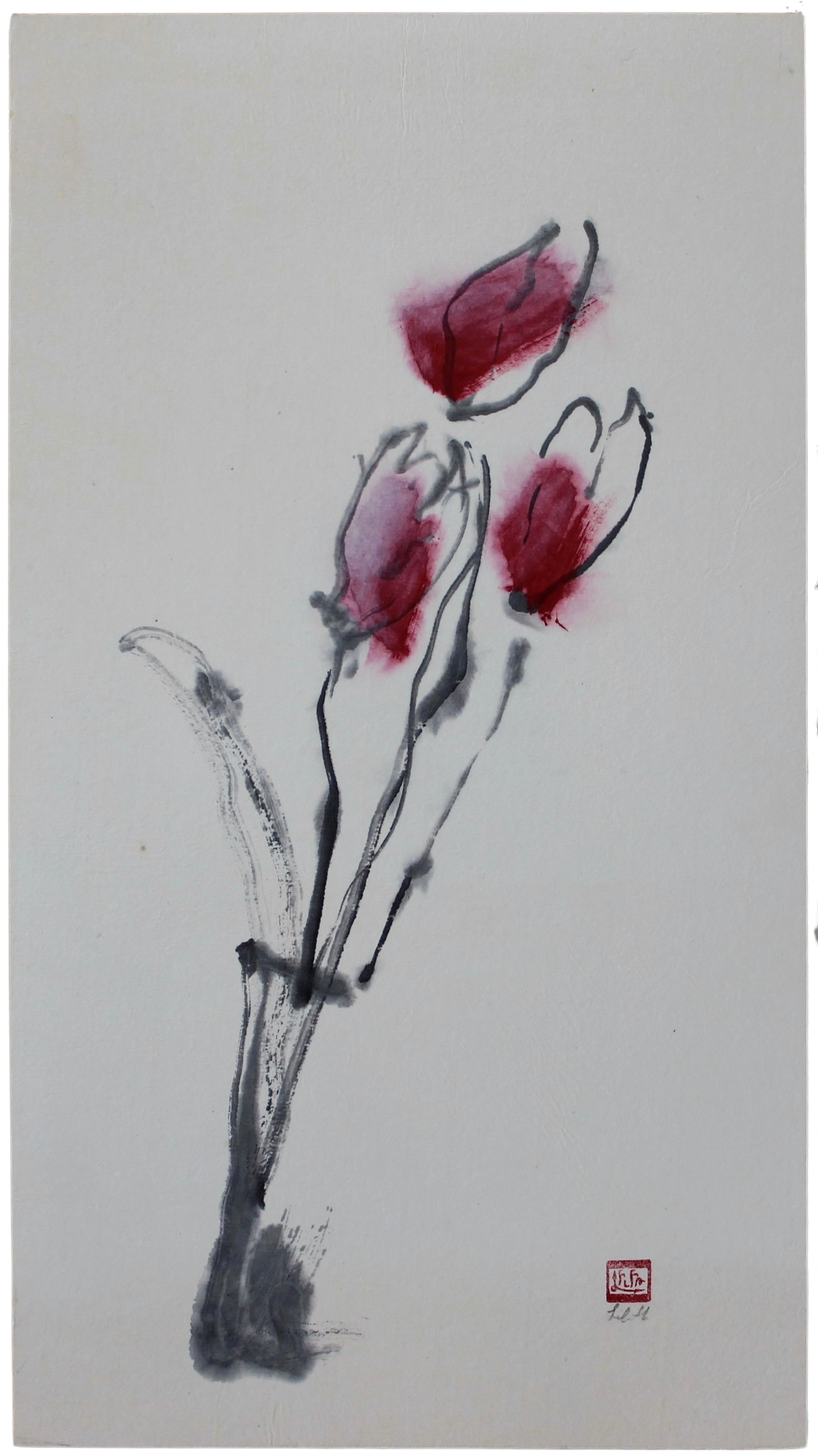 Lilith Ohan - Dessin de tulipes rouges