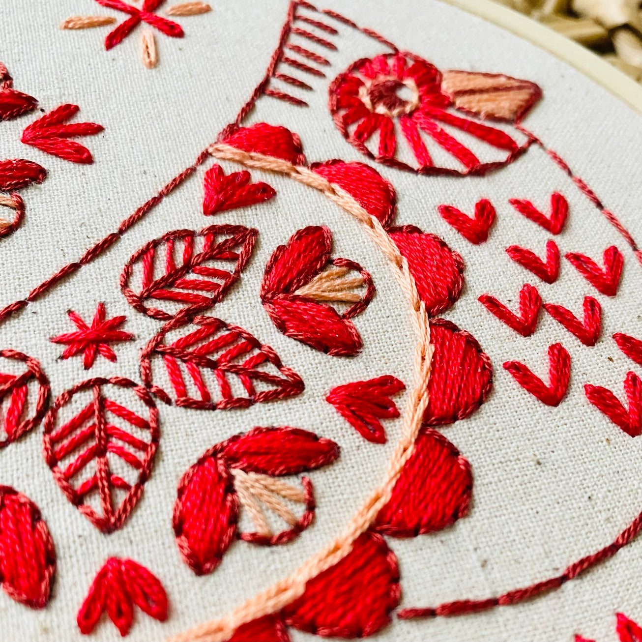 Kit De Broderie Complet Folk Cardinal