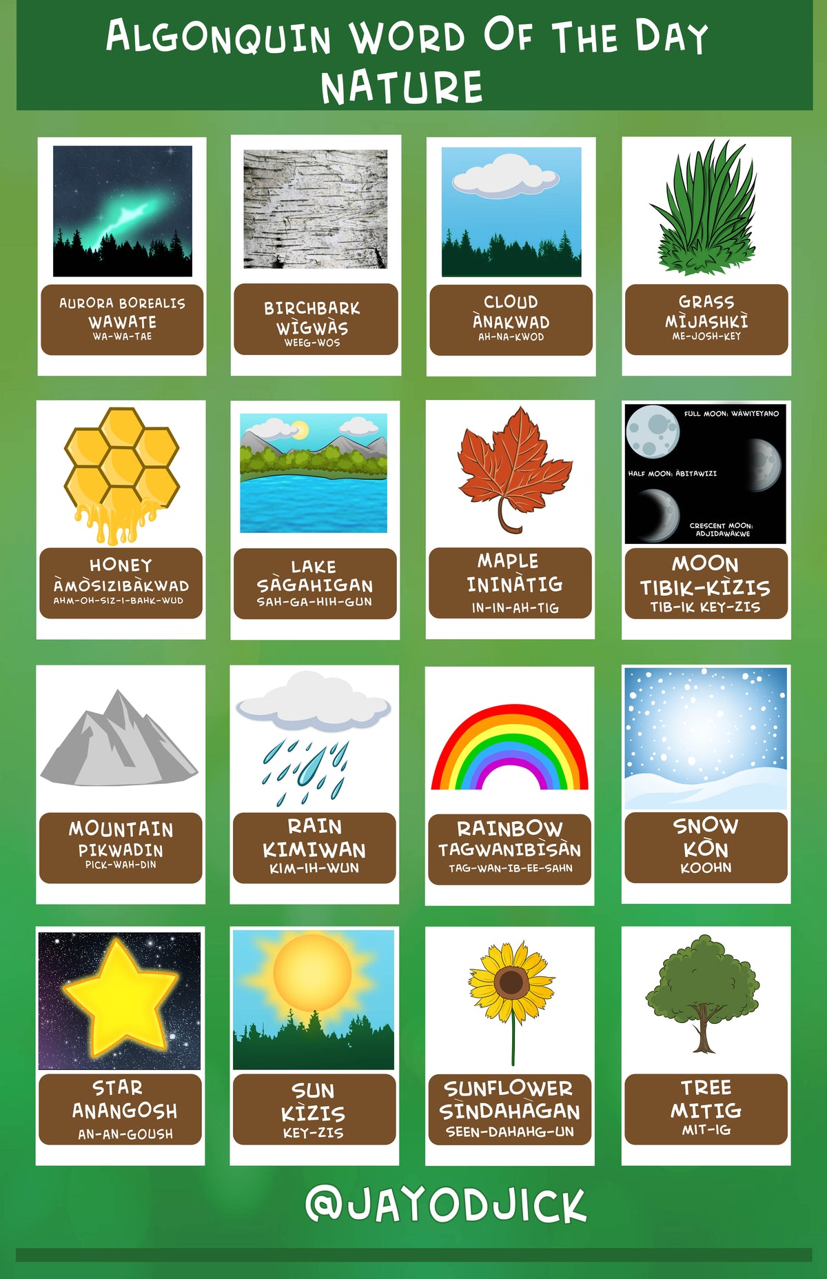Algonquin Word of the Day - Nature