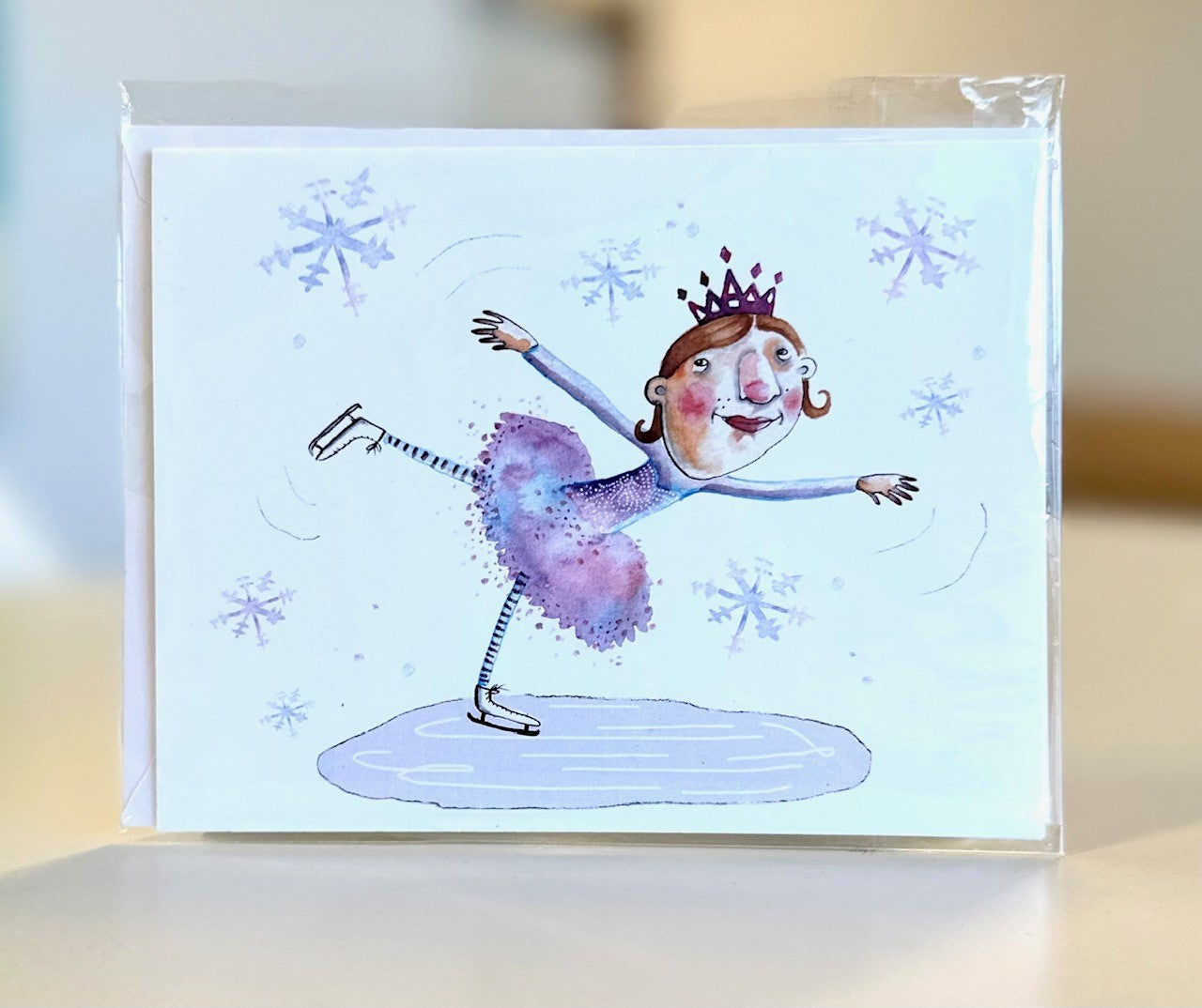 Carte de patineuse artistique