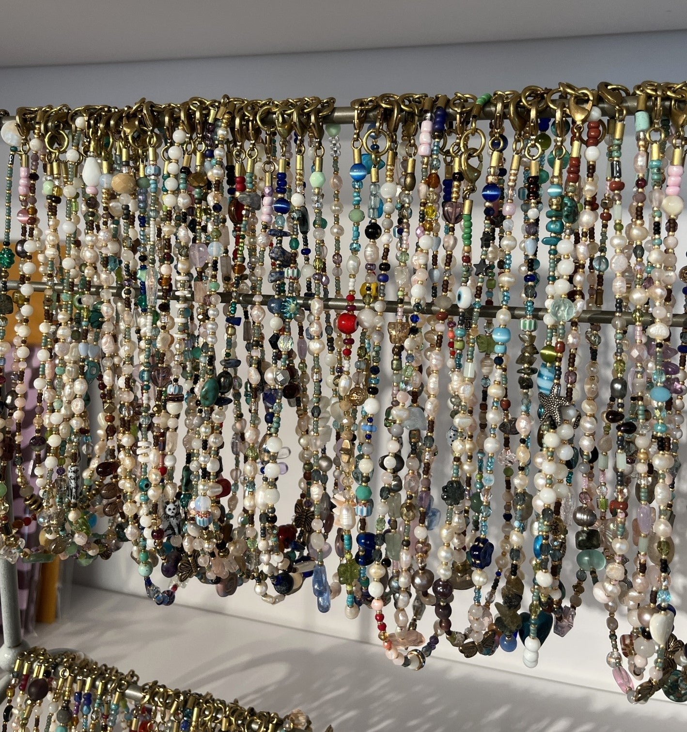 Assorted Beaded Pearl Charm Necklaces