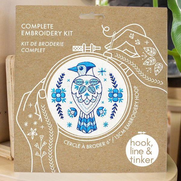Blue Jay Complete Embroidery Kit