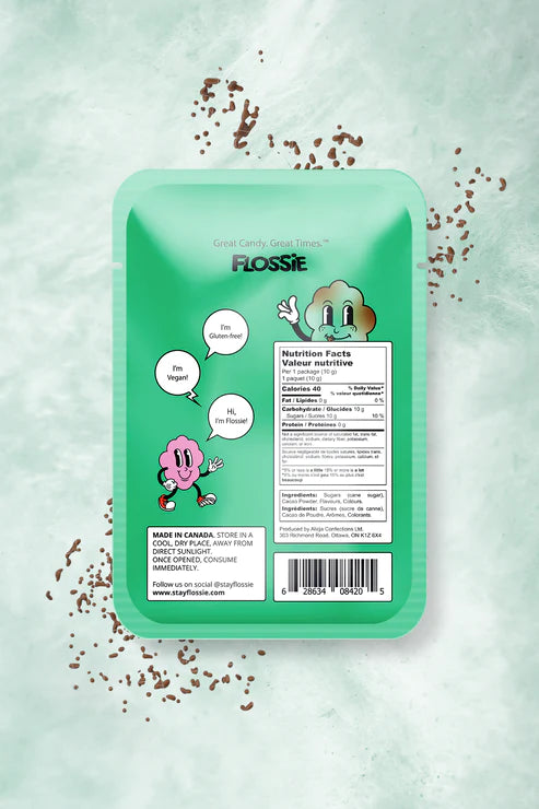 Barbe à Papa Flossie - chocolat à la menthe