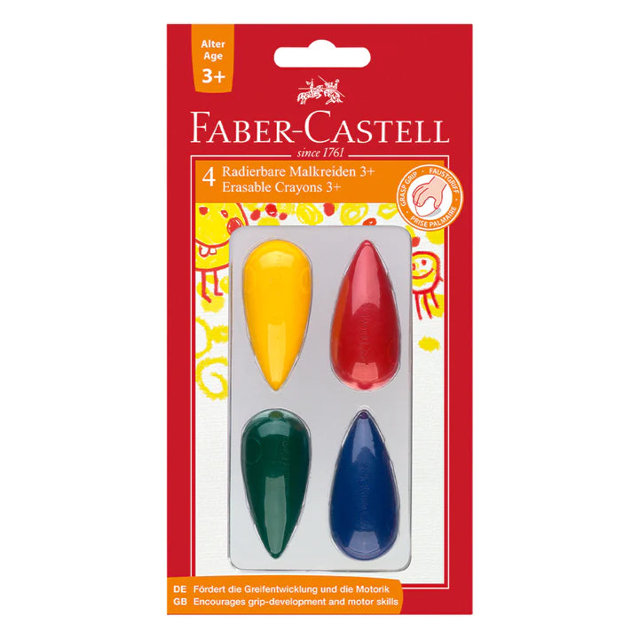 4 crayons de cire - Forme de goutte
