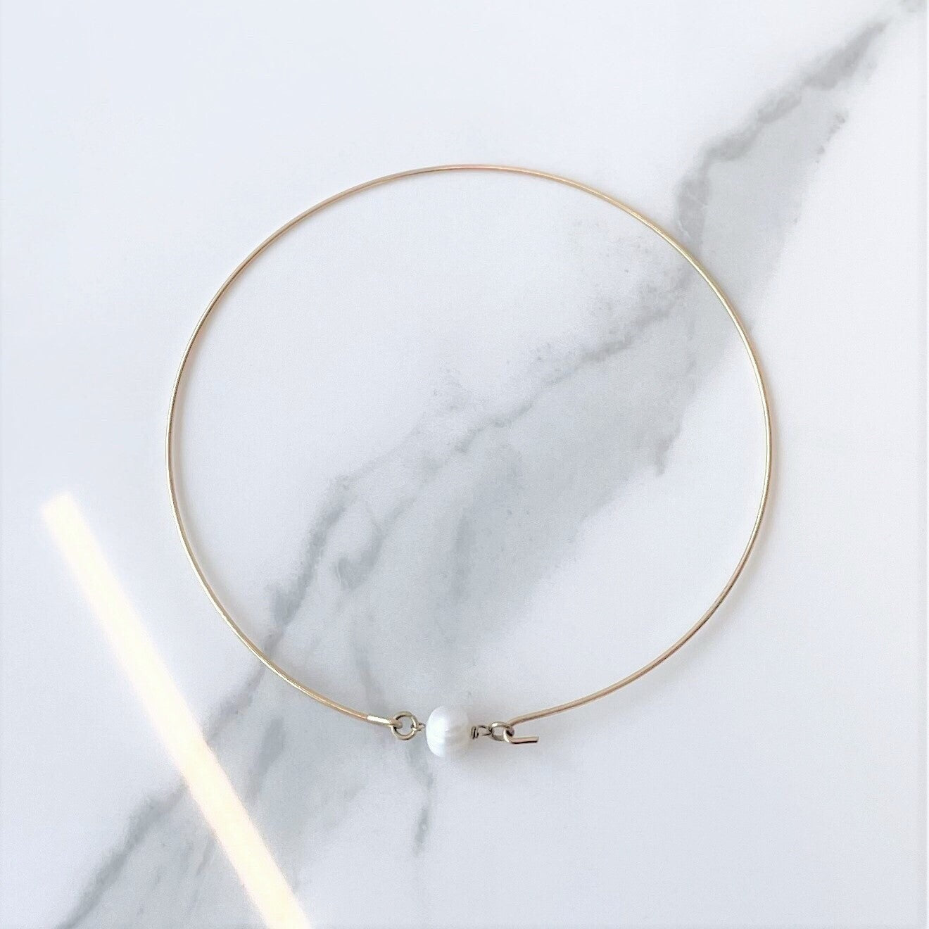 Gold Collar with Pearl