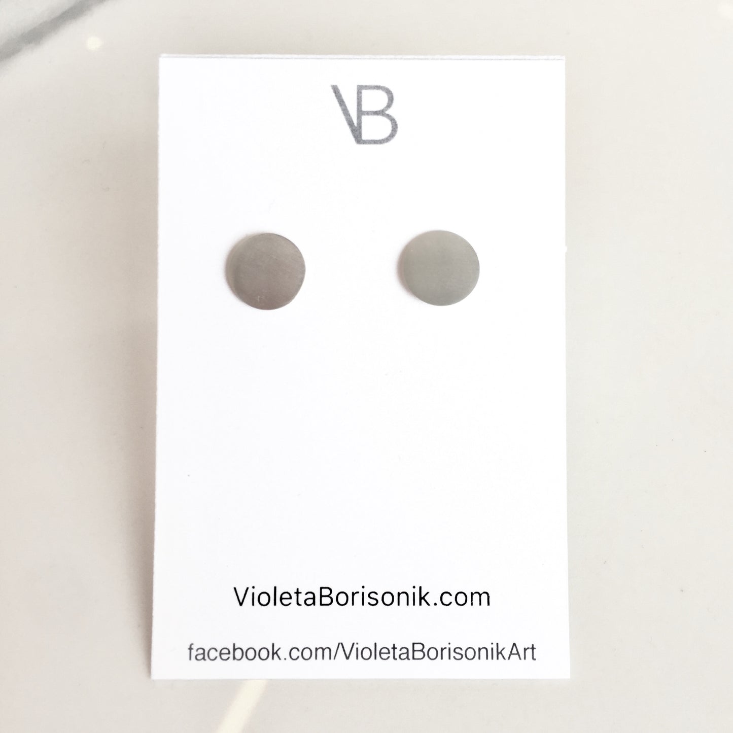 Circular Sterling Silver Stud Earrings