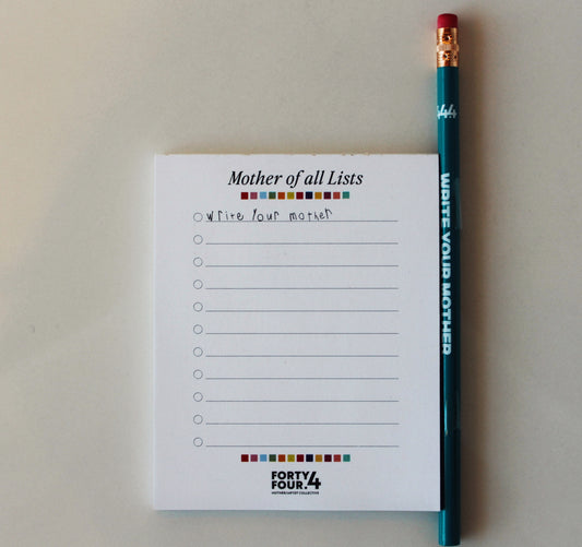 'Mother Of All Lists' 44.4 Notepad with Pencil