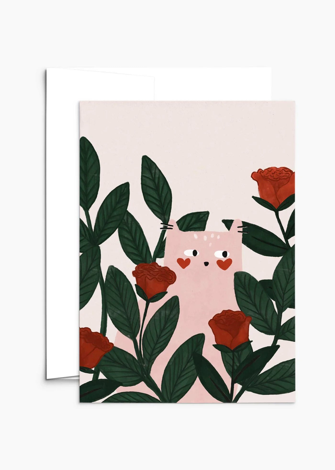 Lovey Dovey Cat Greeting Card