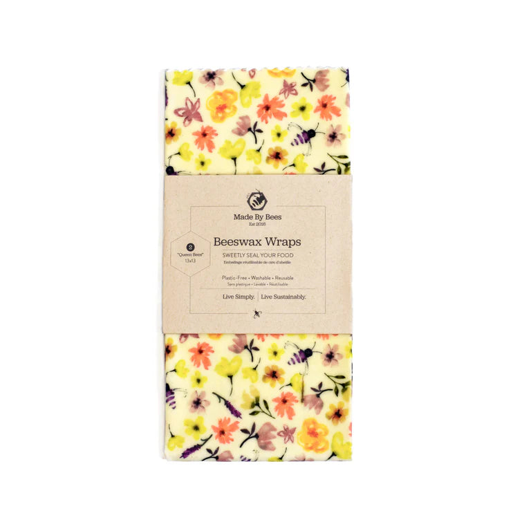 Beeswax Wrap for Food "The Queen Bee Set" (2 Large Wraps)