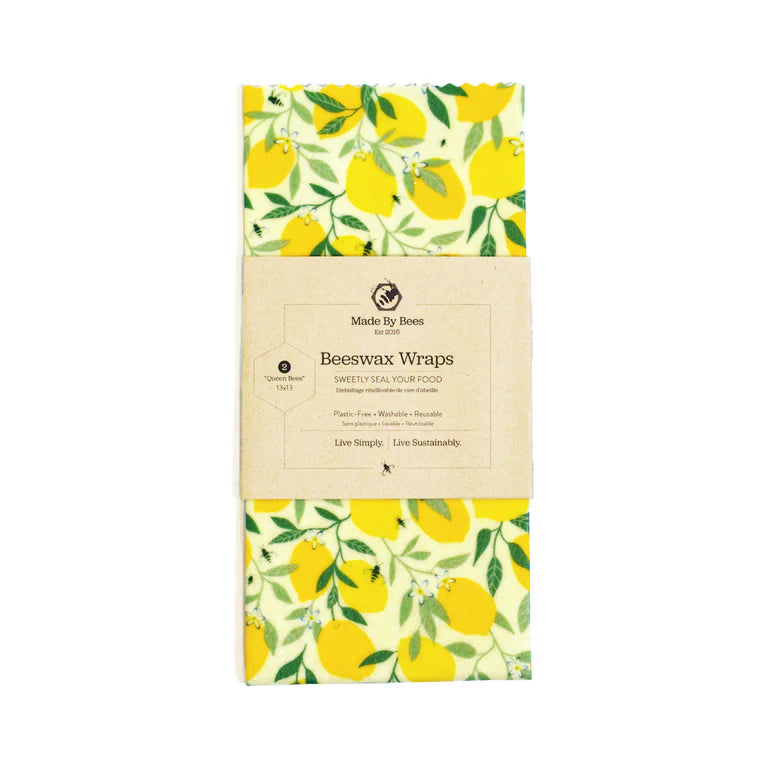 Beeswax Wrap for Food "The Queen Bee Set" (2 Large Wraps)