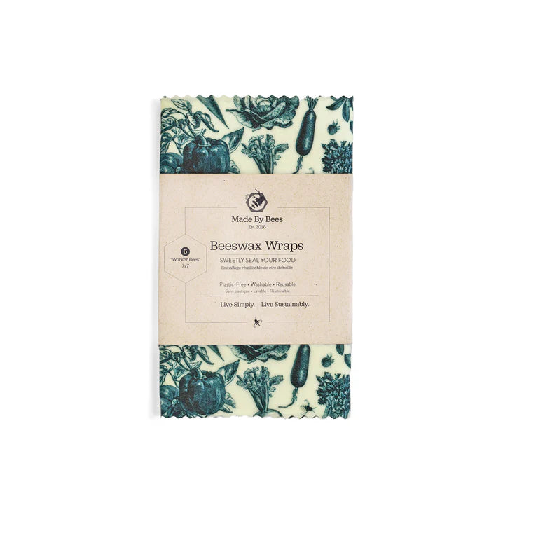 Beeswax Wrap for Food "The Worker Bee Set" (5 Small Wraps)