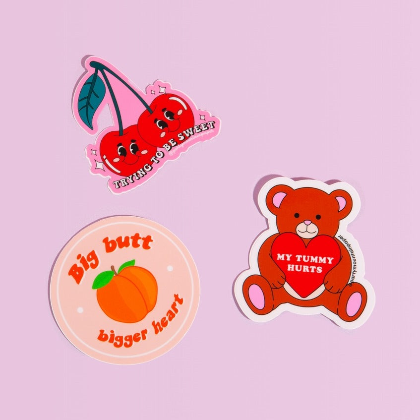 Autocollant en forme d'ours My Tummy Hurts