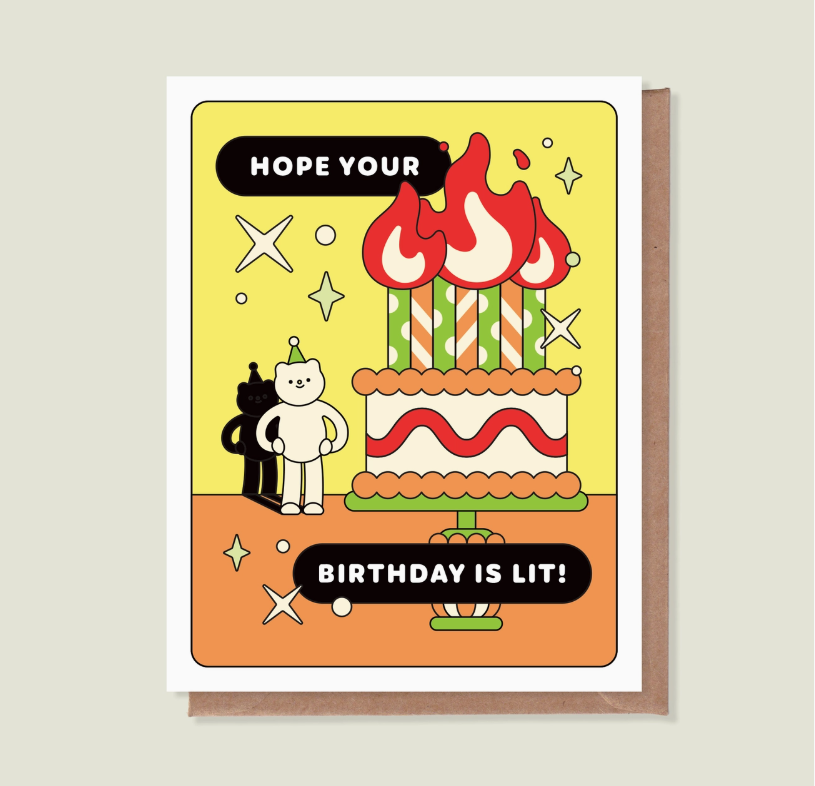Carte De Vœux : «Hope Your Birthday Is Lit»