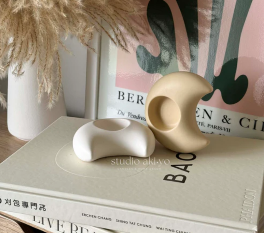 Crescent Moon Tea Light Candle Holder
