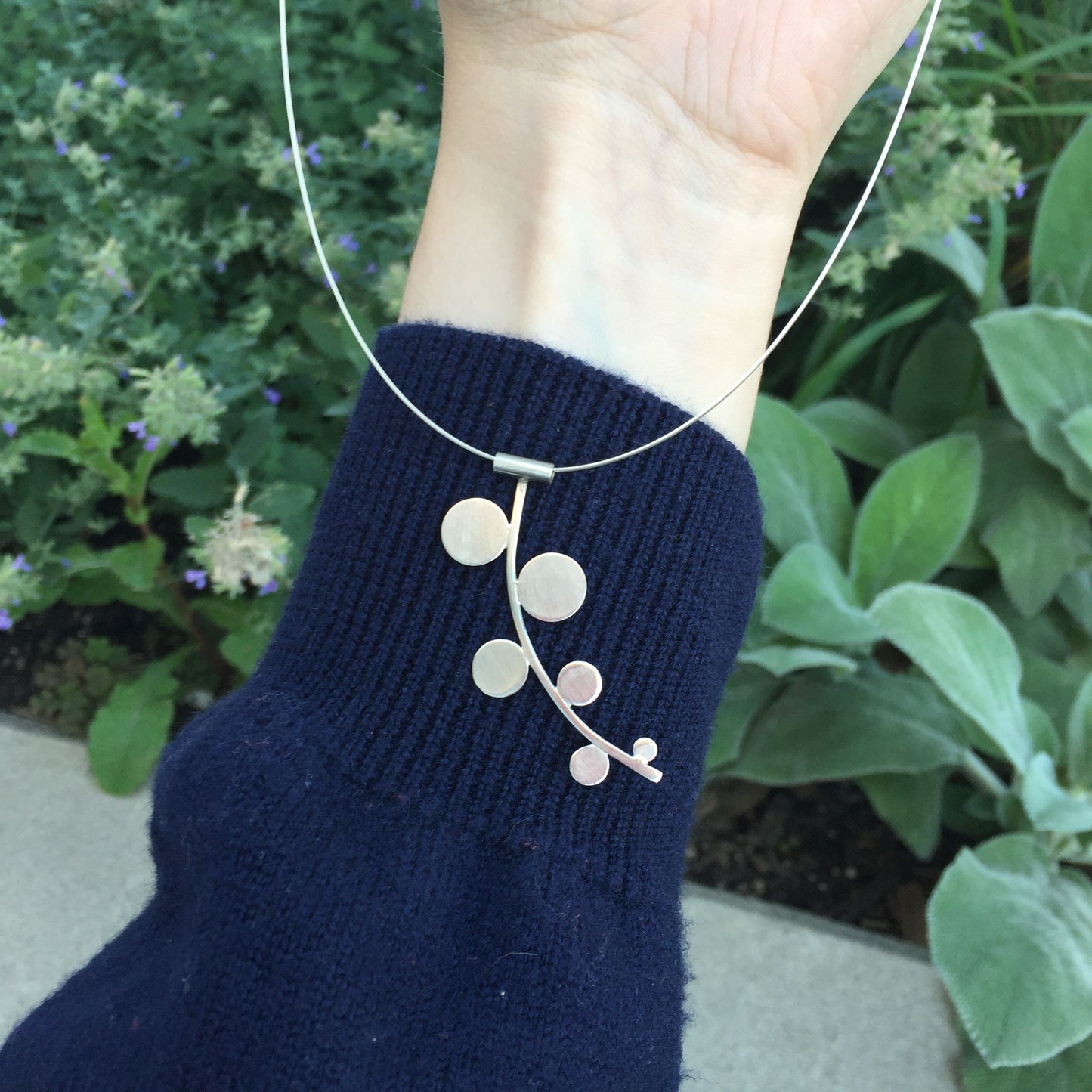 Sterling Silver Necklace - Circle Design
