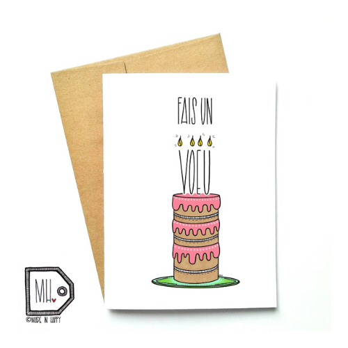 Made in Happy - Carte fais un voeu