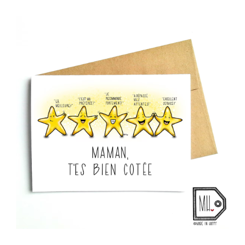 Made in Happy - Maman bien cotée card