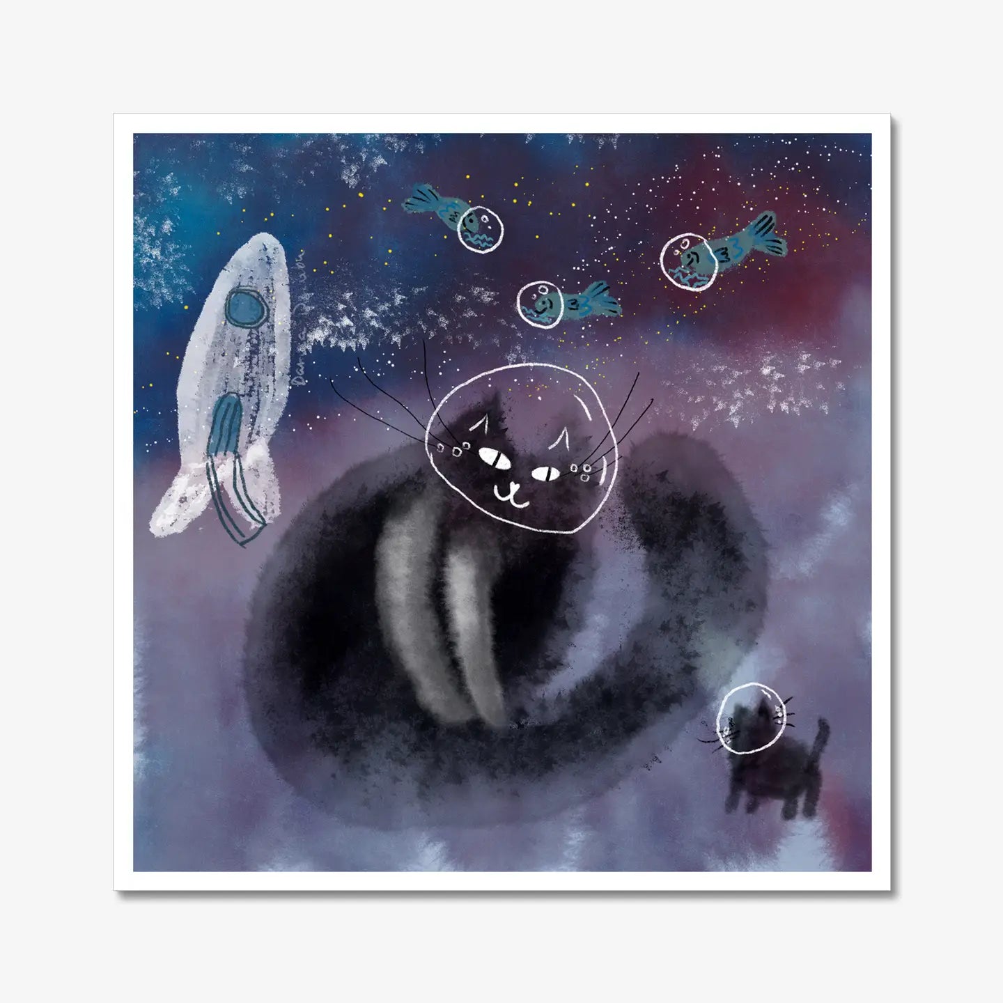 Cats Underwater - Art Print