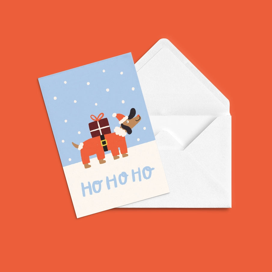 Carte de souhait - 'chien De Noël'