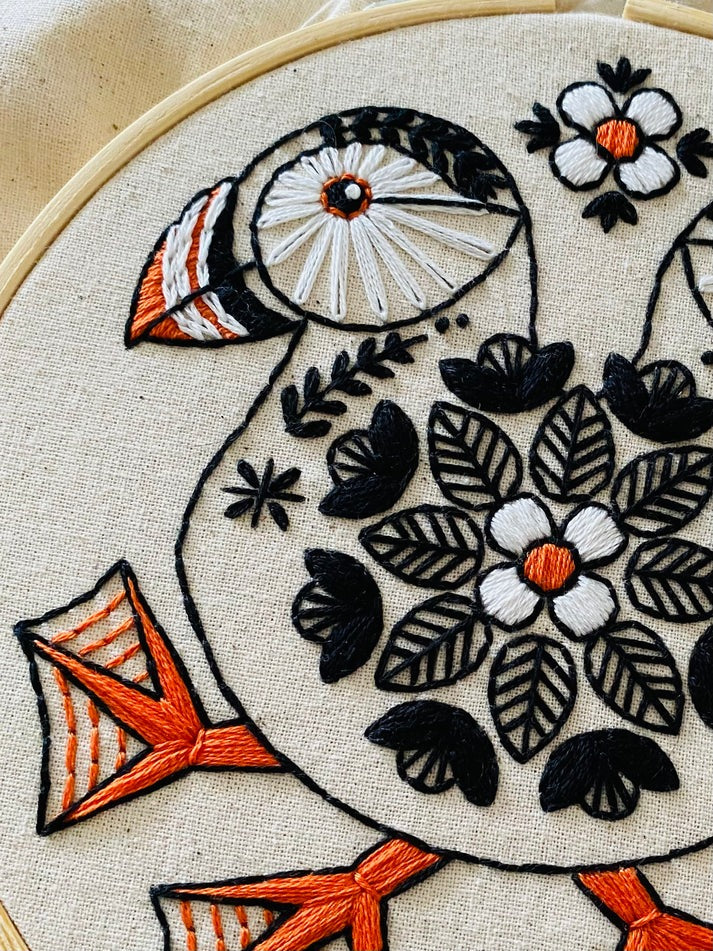 Kit de broderie complet « Puffin »