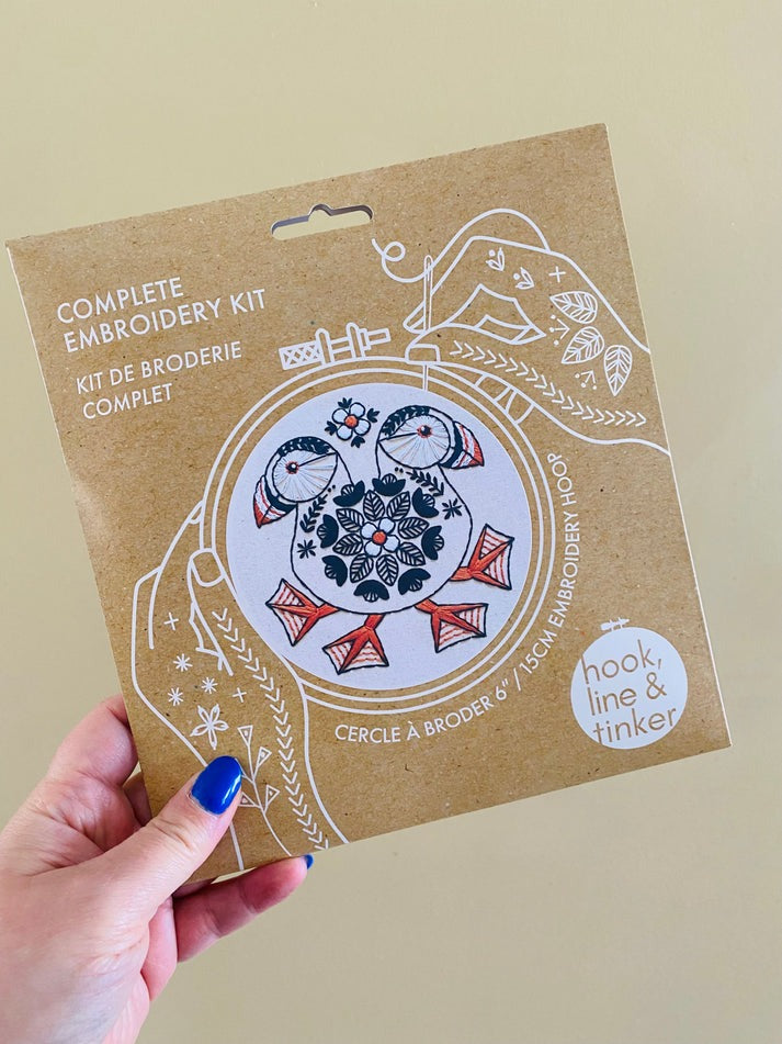 Kit de broderie complet « Puffin »