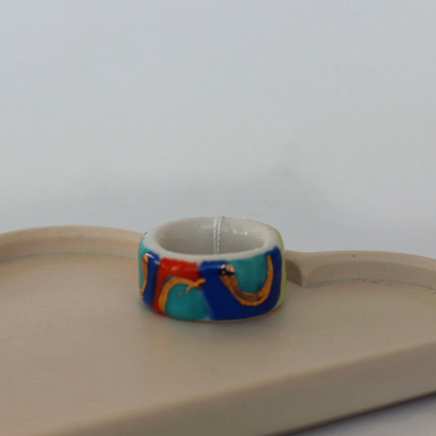Assorted Porcelain Rings - Ornate Style