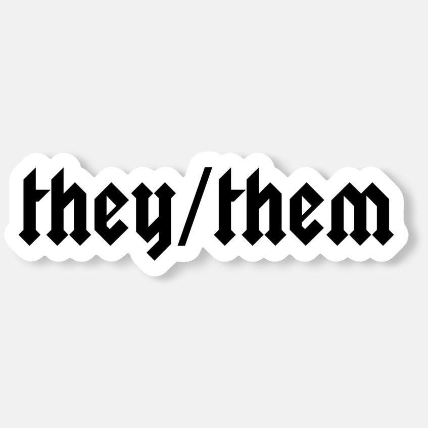 Pronoun Sticker