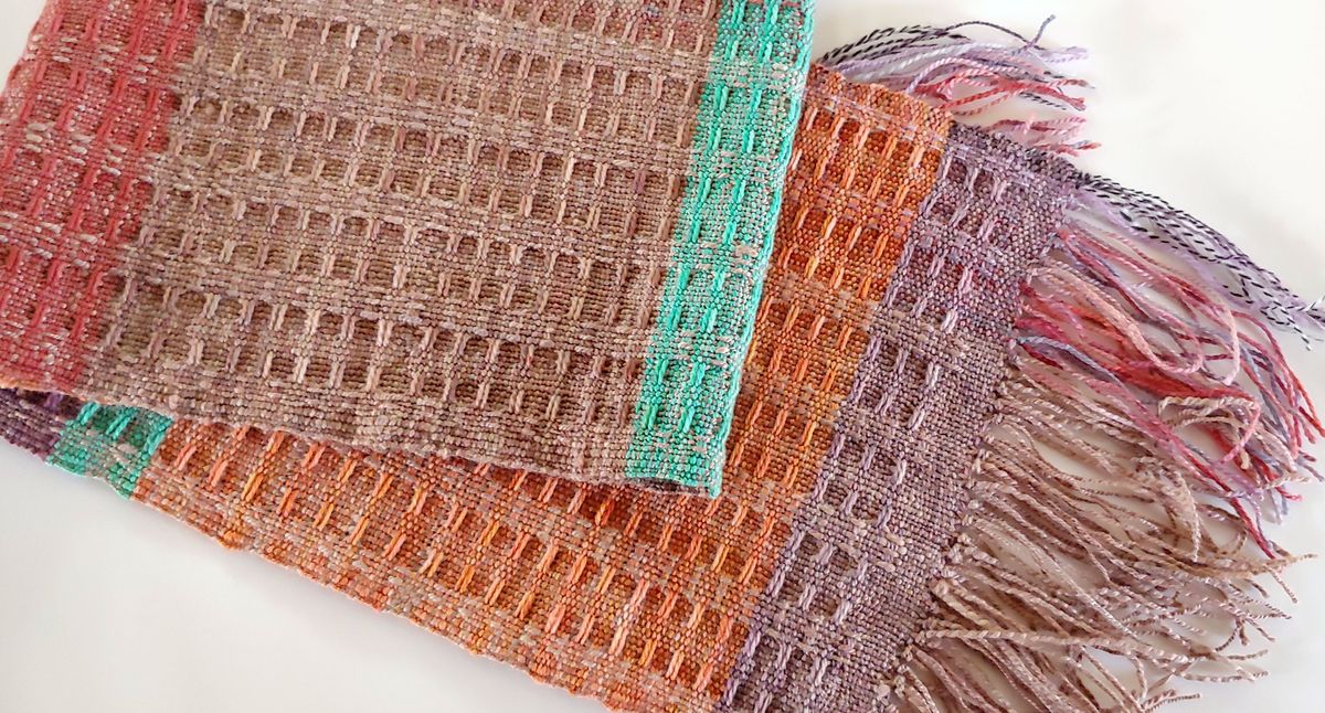 Foulard tissé main
