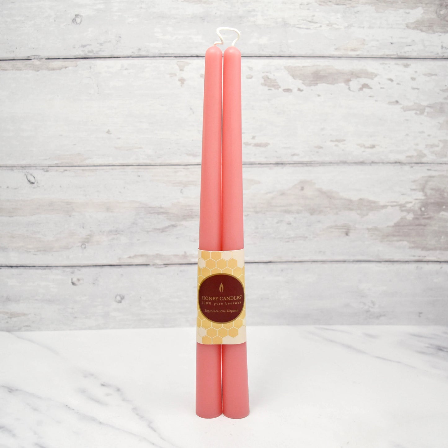 Honey Candles - Paire de chandelles tube naturel de 12 pouces