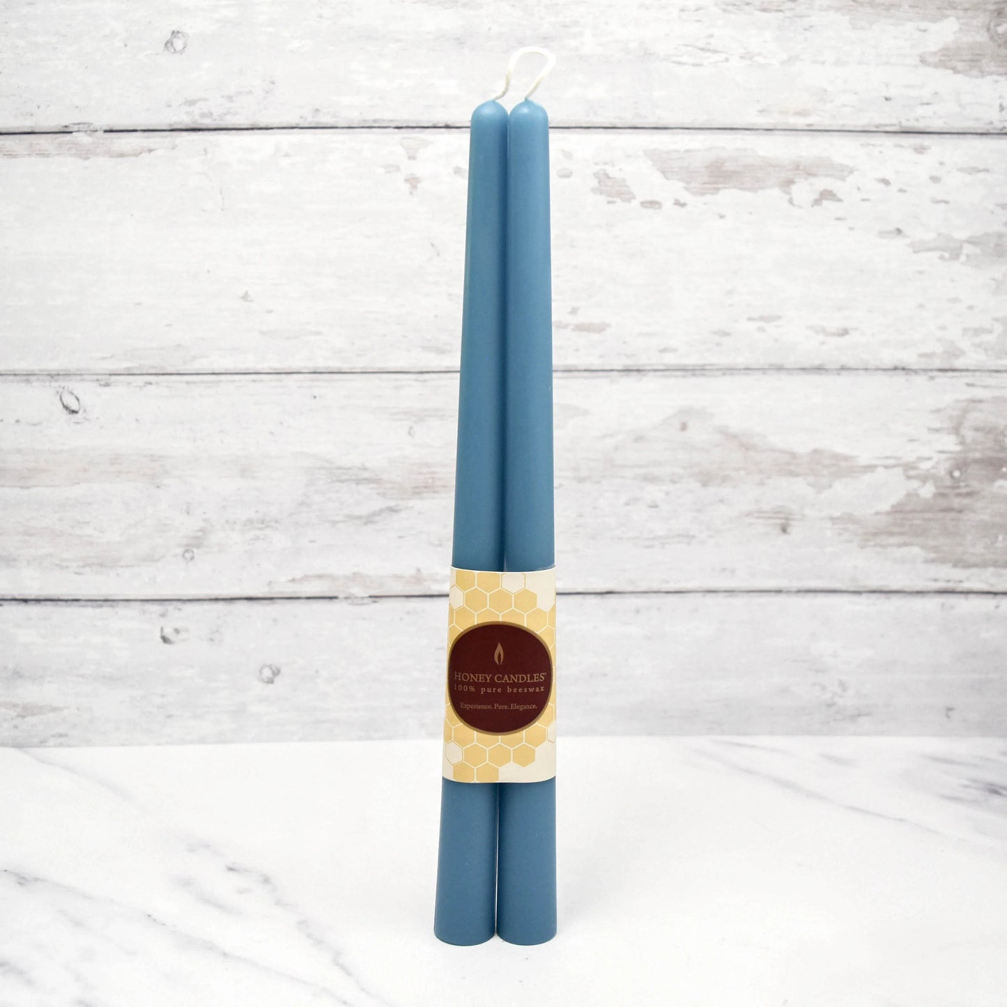Honey Candles - Paire de chandelles tube naturel de 12 pouces