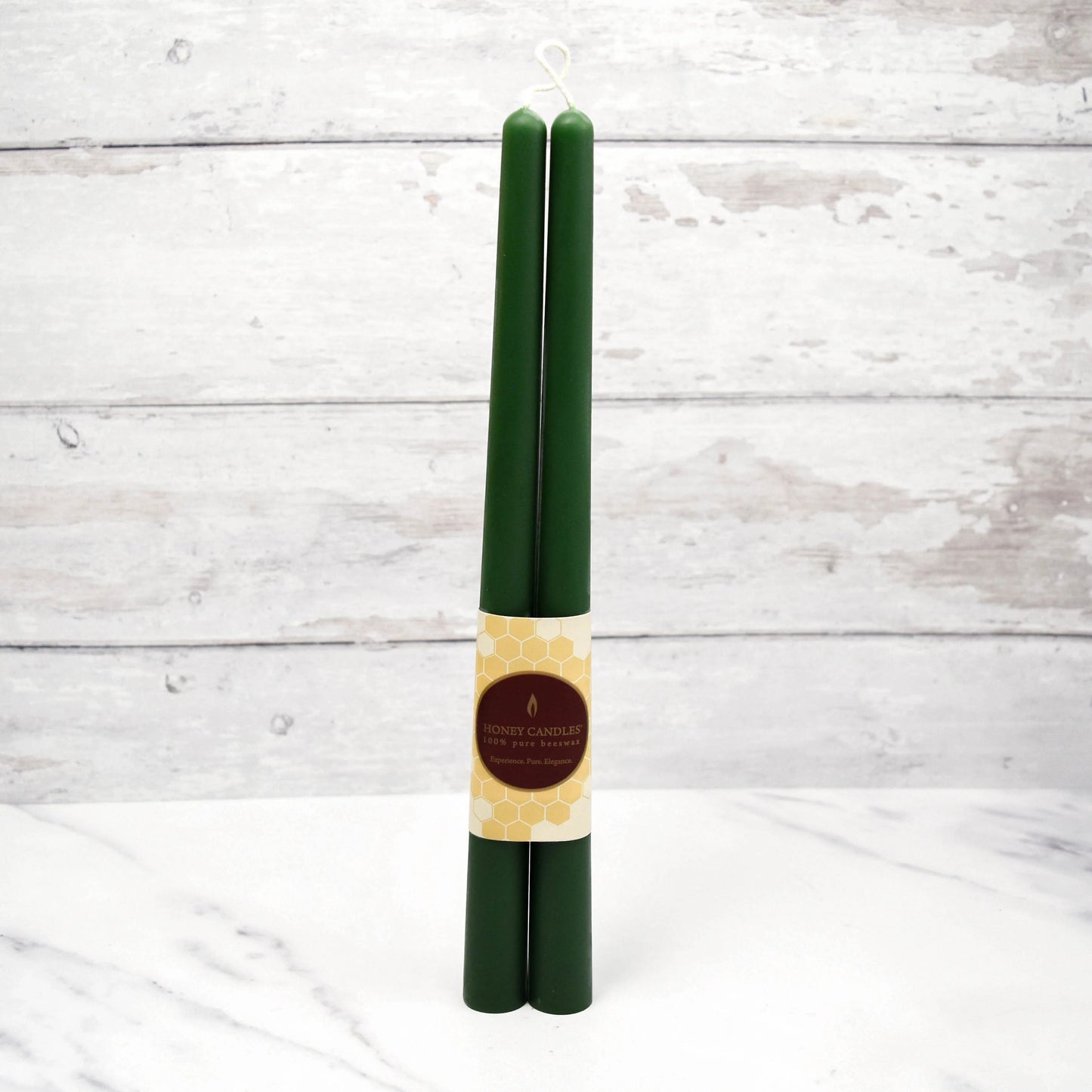 Honey Candles - Paire de chandelles tube naturel de 12 pouces