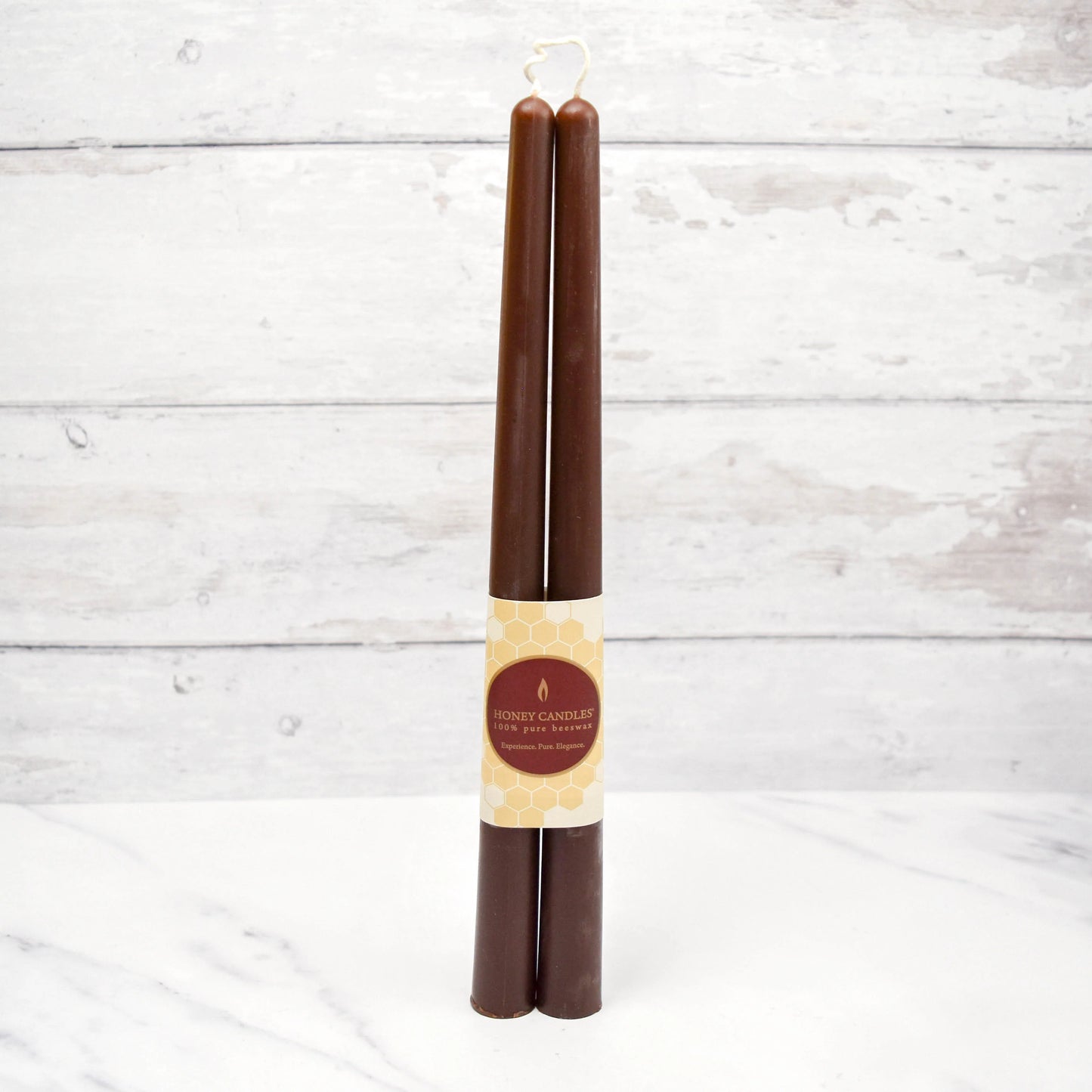 Honey Candles - Paire de chandelles tube naturel de 12 pouces