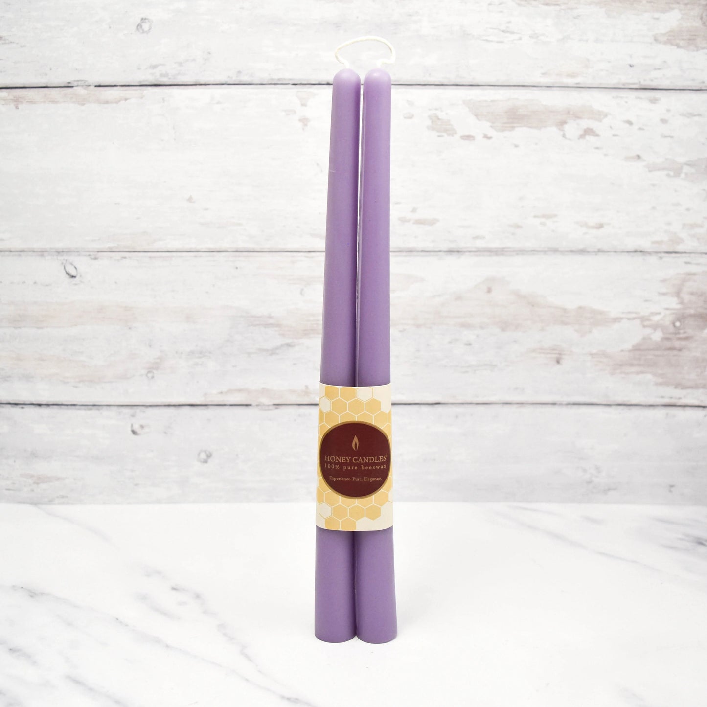 Honey Candles - Paire de chandelles tube naturel de 12 pouces
