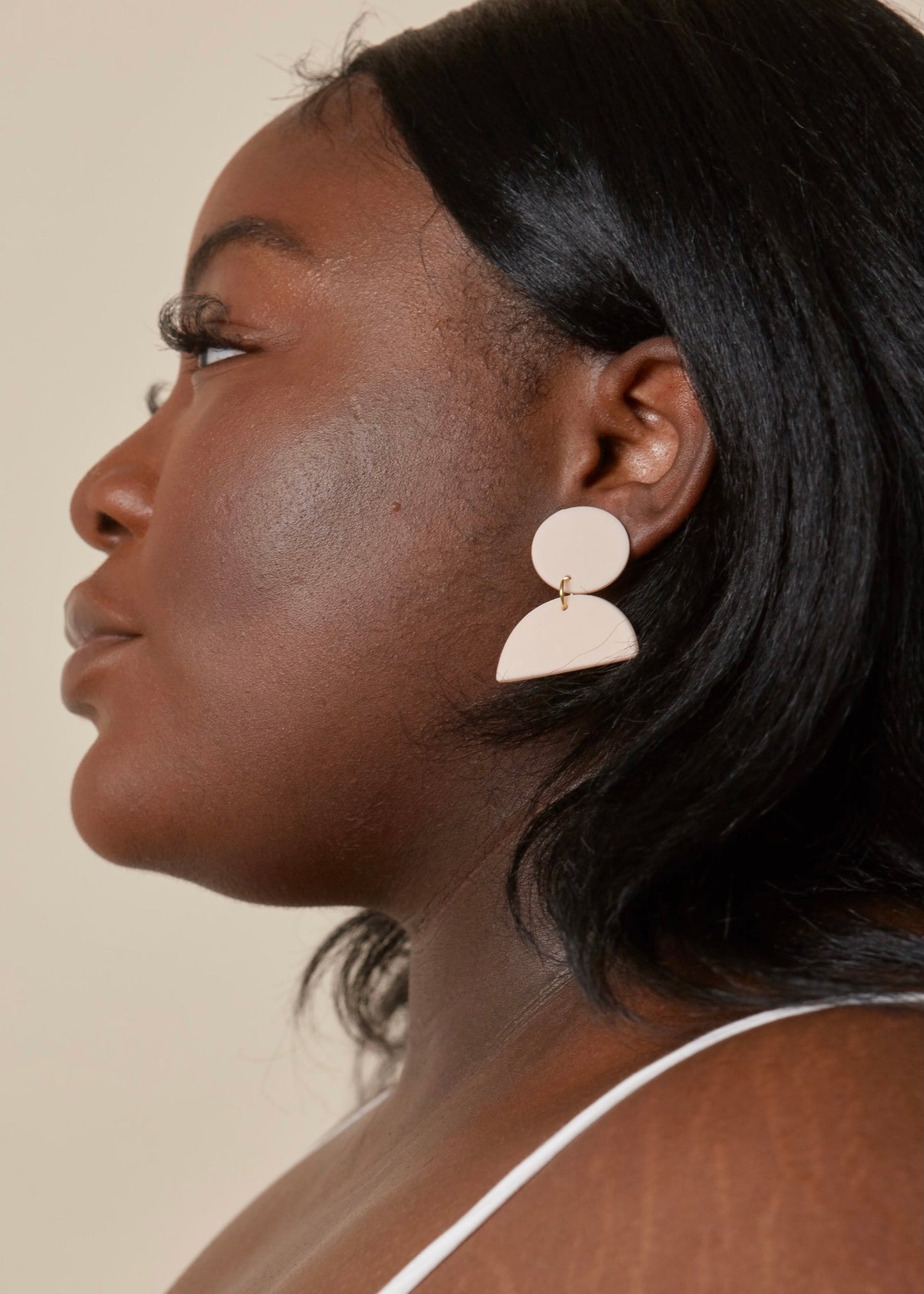 Crusted Moon Earrings