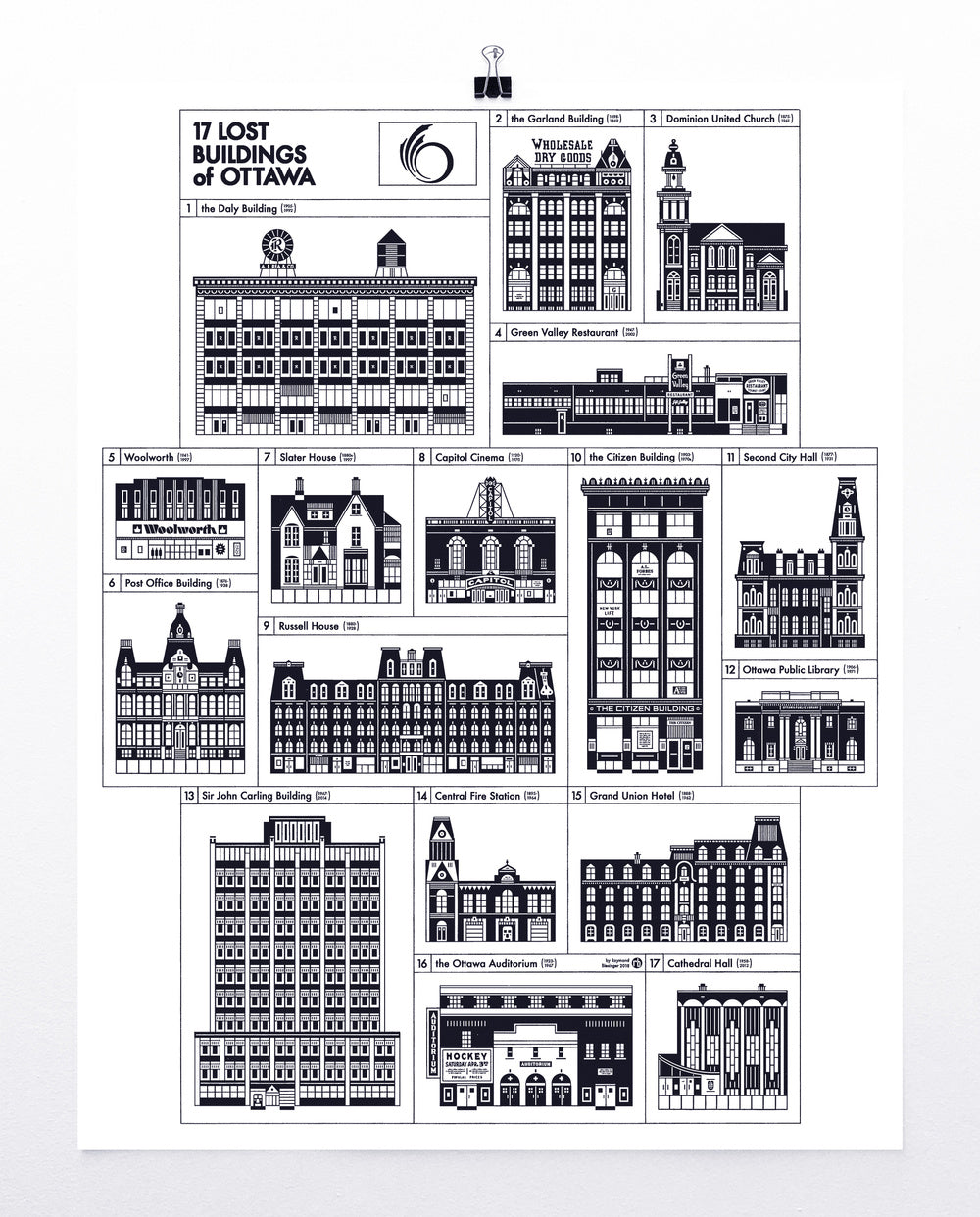 Raymond Biesinger - 17 Lost Buildings of Ottawa