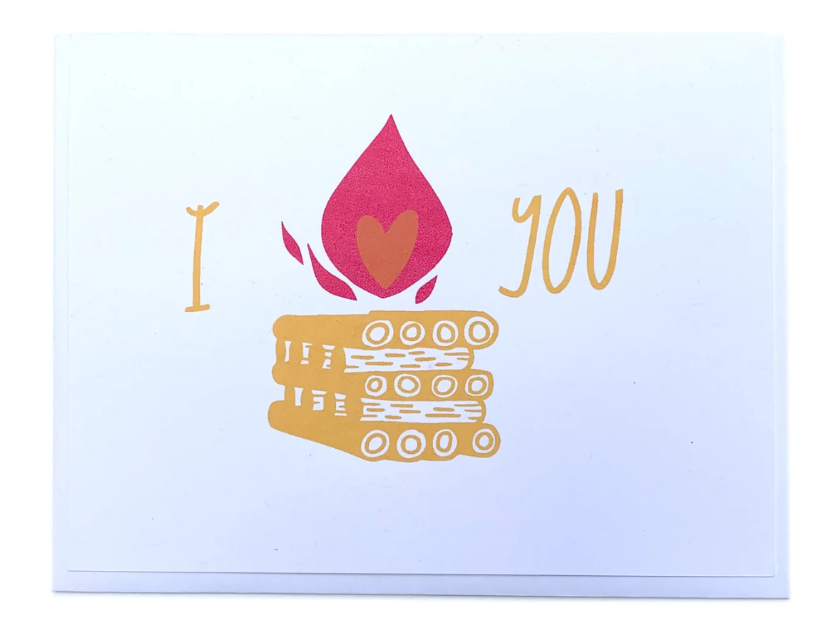 Forest & Waves - I Love You Firepit Card