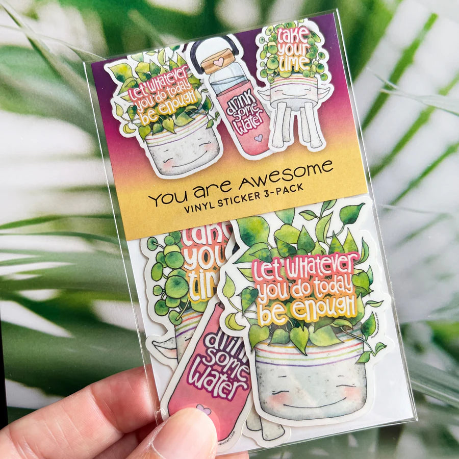 Vinyl Sticker 3-Pack - You Are Awesome Collection