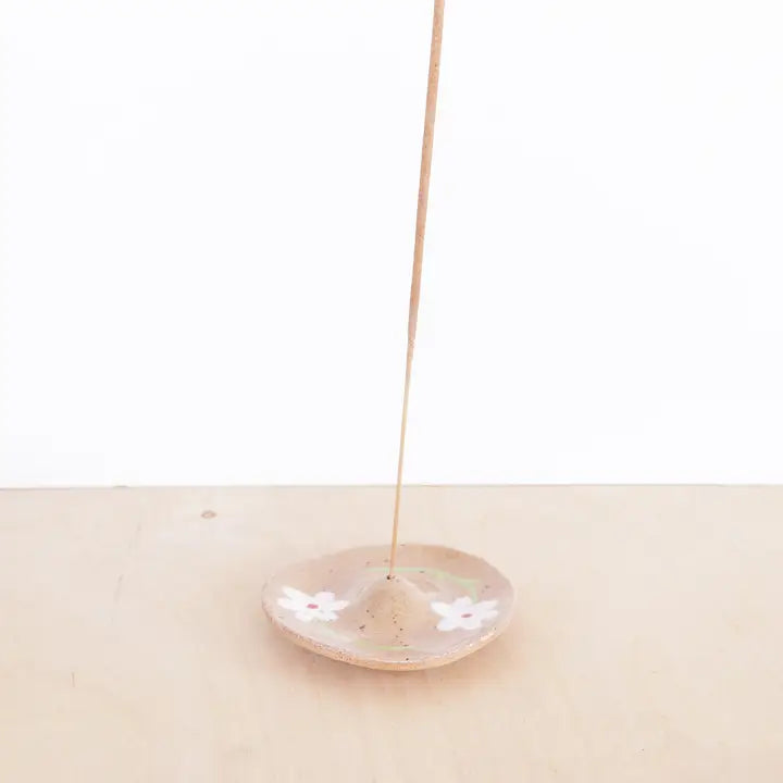 Ceramic Incense Holder - Flowers