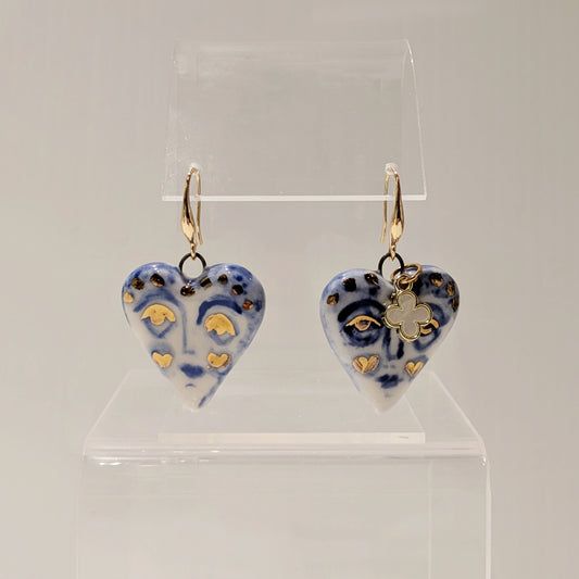 Heart Porcelain Earrings