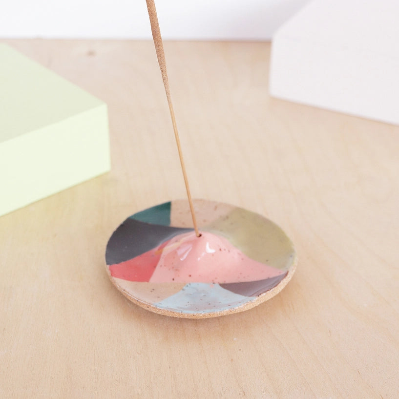 Ceramic Incense Holder - Colour Patterns