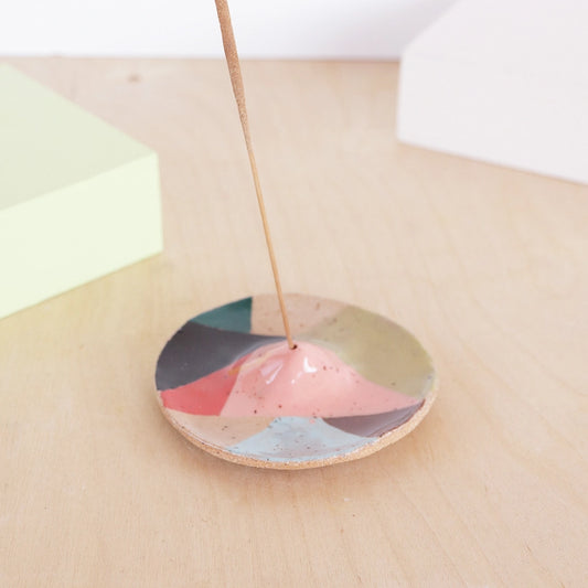 Ceramic Incense Holder - Colour Patterns