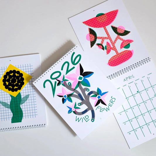 2026 Wild Flowers Risograph Wall Calendar