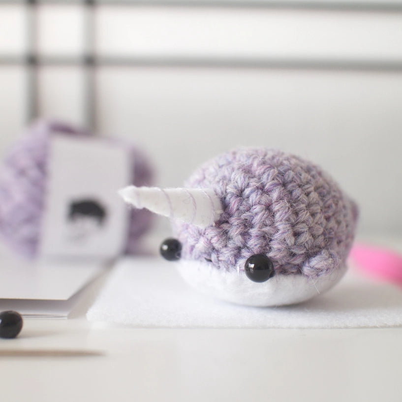 Little Narwhal Crochet Kit - Beginner Amigurumi Kit