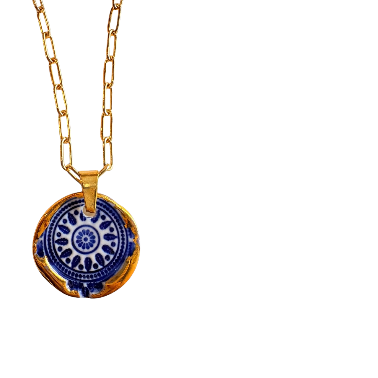 Blue Medallion Necklace