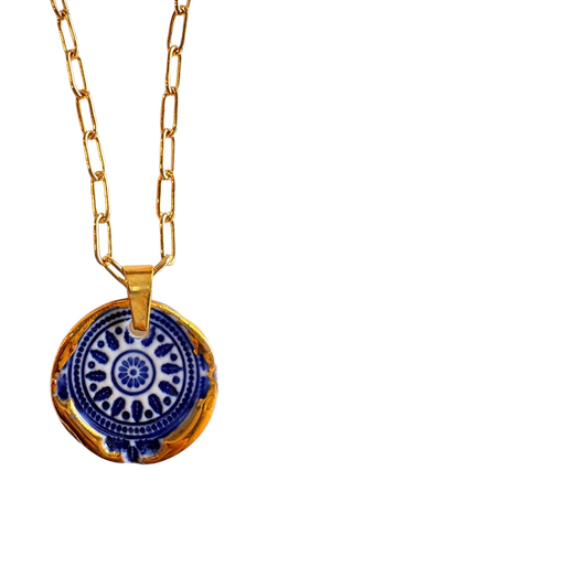 Blue Medallion Necklace