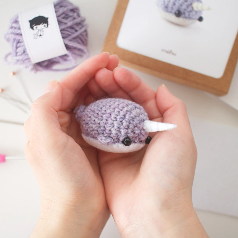 Little Narwhal Crochet Kit - Beginner Amigurumi Kit
