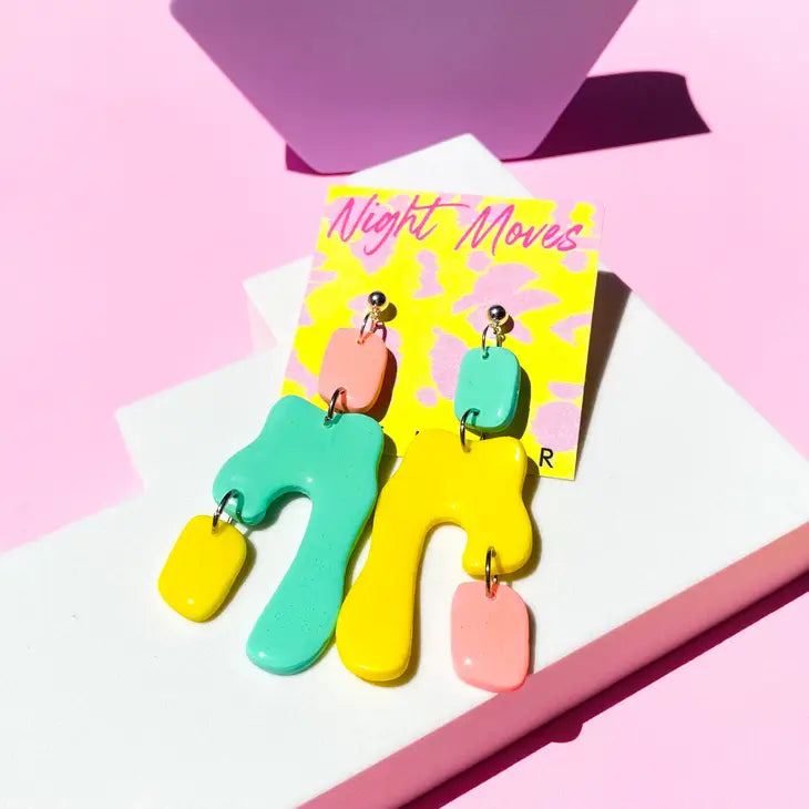 Abstract Arch Earrings in Tropicale