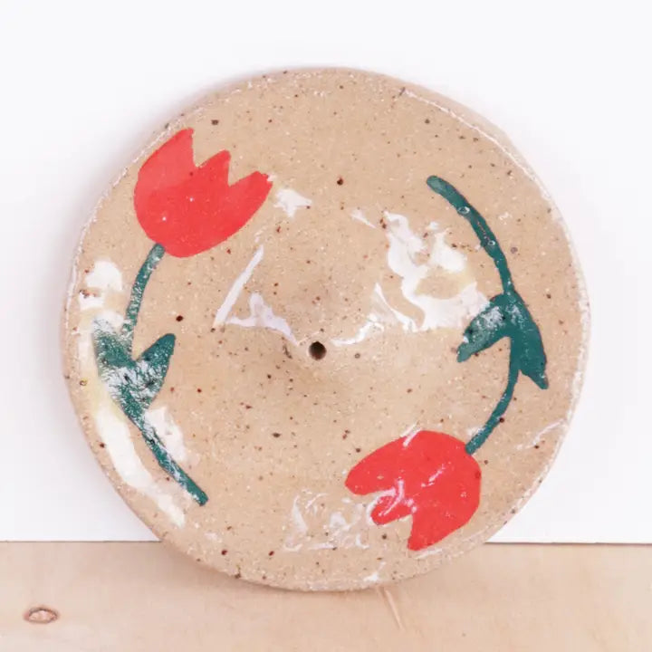 Ceramic Incense Holder - Flowers